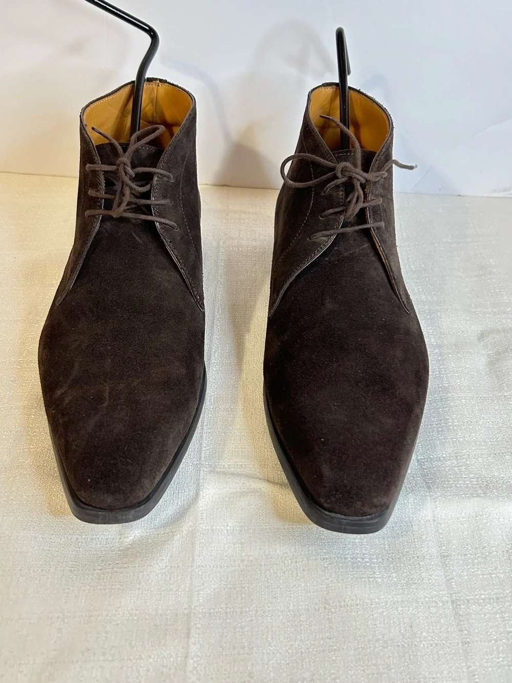 Magnanni Brown Suede Chukka Boots Men’s Size 11.5 M Made In Spain Lace Up